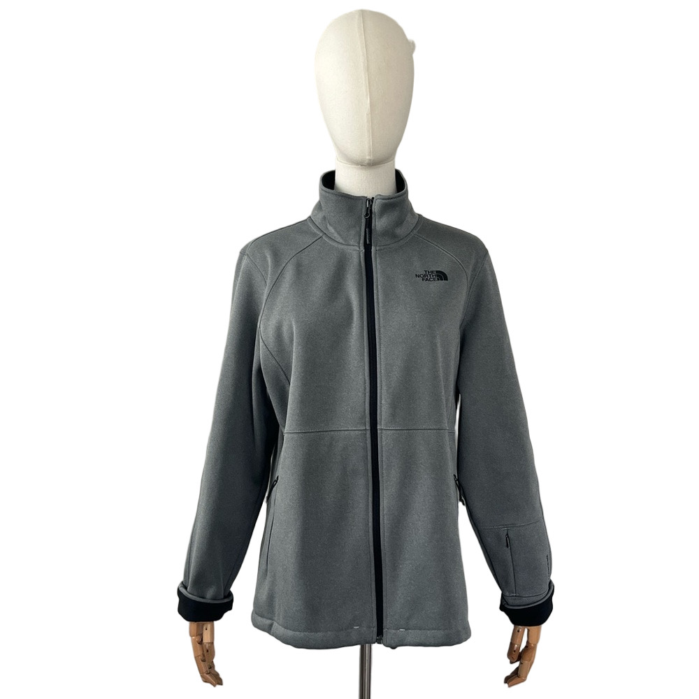 The North Face WindWall Full Zip Jacket Gray Soft Shell Silver Women’s L - Picture 5 of 16